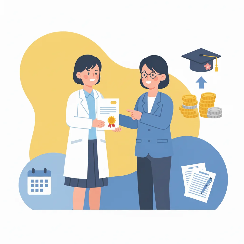 薬学部奨学金サポートイラスト
