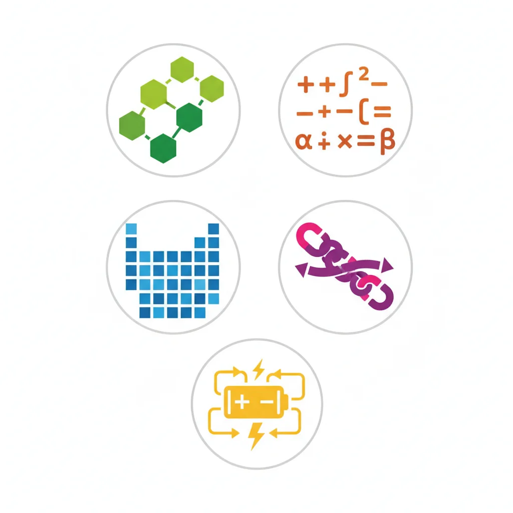 薬学部化学の頻出単元5つのアイコン